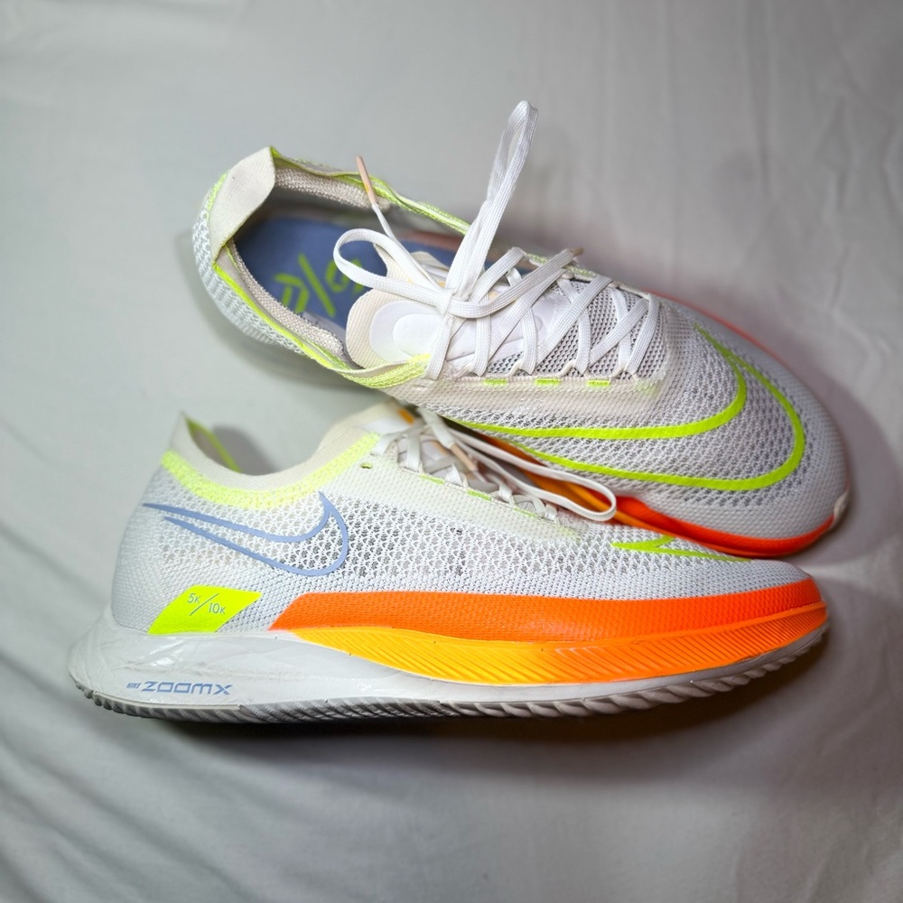 Nike ZoomX White and Orange Sneakers